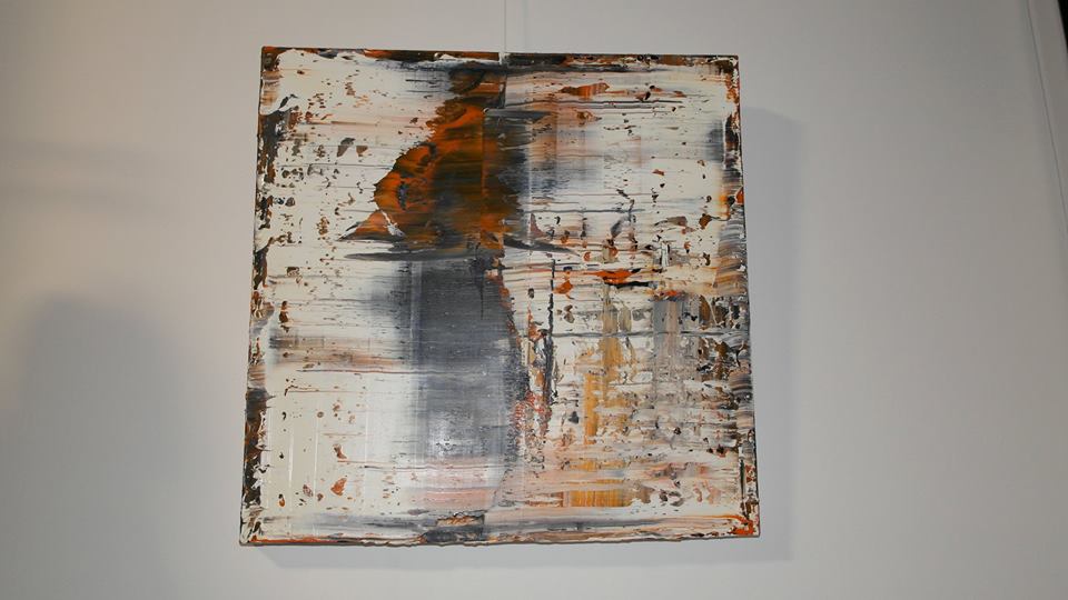 Abstrakt in Orange &amp; Grau